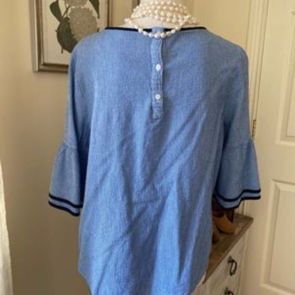 TOMMY HILFIGER - Blue Blouse - Picture 3 of 4